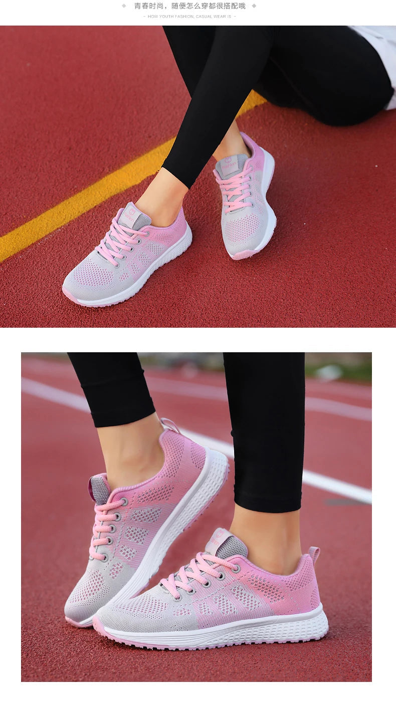 Baskets Femme 2024 – Sneakers à Semelle Épaisse, Chaussures de Sport Mode pour Printemps/Hiver, Idéales pour Courir ou au Quotidien 🚚 Livraison rapide en 8 à 12 jours ouvrés FelizShop