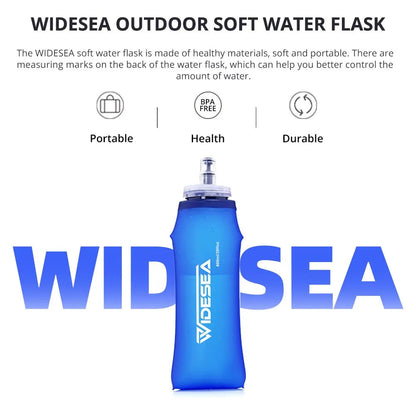 Widesea Gourde souple de camping 600 ml — Bouteille pliable pour sport et randonnée — Hydratation portable sans BPA, idéale pour vélo, course et taille
🚚 Livraison rapide en 8 à 12 jours ouvrés depuis la France FelizShop