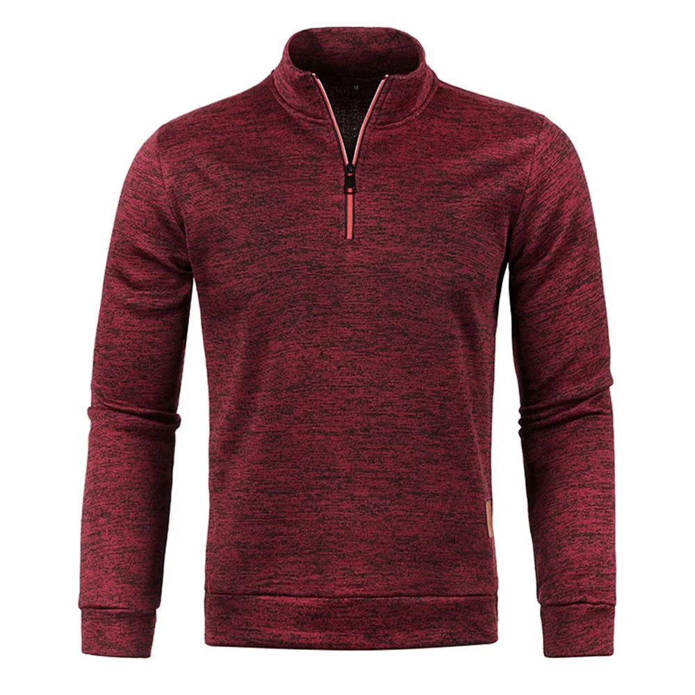 Sweatshirt Homme Demi-Zippé – Pull Épais à Col Montant, Style Décontracté pour le Printemps/Automne, Couleur Unie 🚚 Livraison rapide en 8 à 12 jours ouvrés depuis la France FelizShop