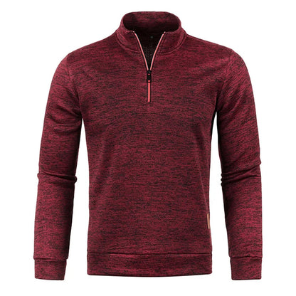 Sweatshirt Homme Demi-Zippé – Pull Épais à Col Montant, Style Décontracté pour le Printemps/Automne, Couleur Unie 🚚 Livraison rapide en 8 à 12 jours ouvrés depuis la France FelizShop