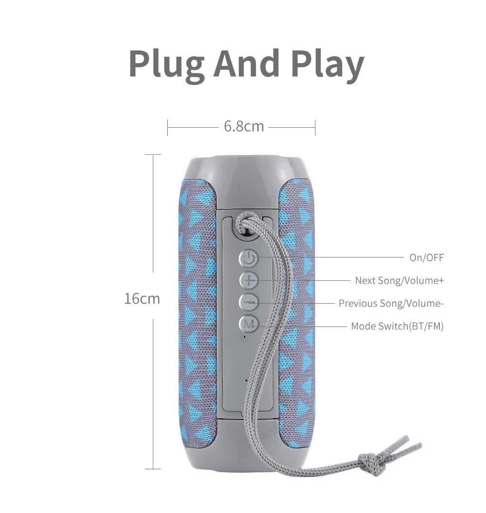 Enceinte Bluetooth Portable T&G TG117 – Haut-parleur Étanche TWS, Son Stéréo Surround, Support Carte TF et Radio FM, Idéal pour l’Extérieur 🚚 Livraison rapide en 8 à 12 jours ouvrés depuis la France ou nos entre FelizShop