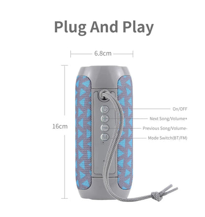 Enceinte Bluetooth Portable T&G TG117 – Haut-parleur Étanche TWS, Son Stéréo Surround, Support Carte TF et Radio FM, Idéal pour l’Extérieur 🚚 Livraison rapide en 8 à 12 jours ouvrés depuis la France ou nos entre FelizShop