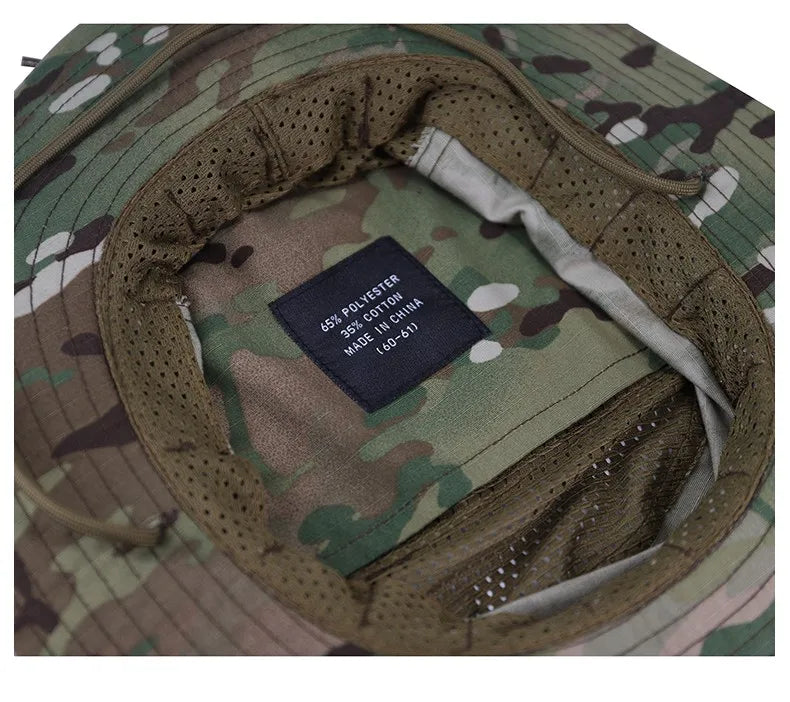 Nouvelle casquette 2025 camouflage tactique – Casquette de type Bonnie à poche carrée – Chapeau bob multicam pour la pêche, la randonnée et les activités de plein air – Protection solaire🚚 Livraison rapide FelizShop