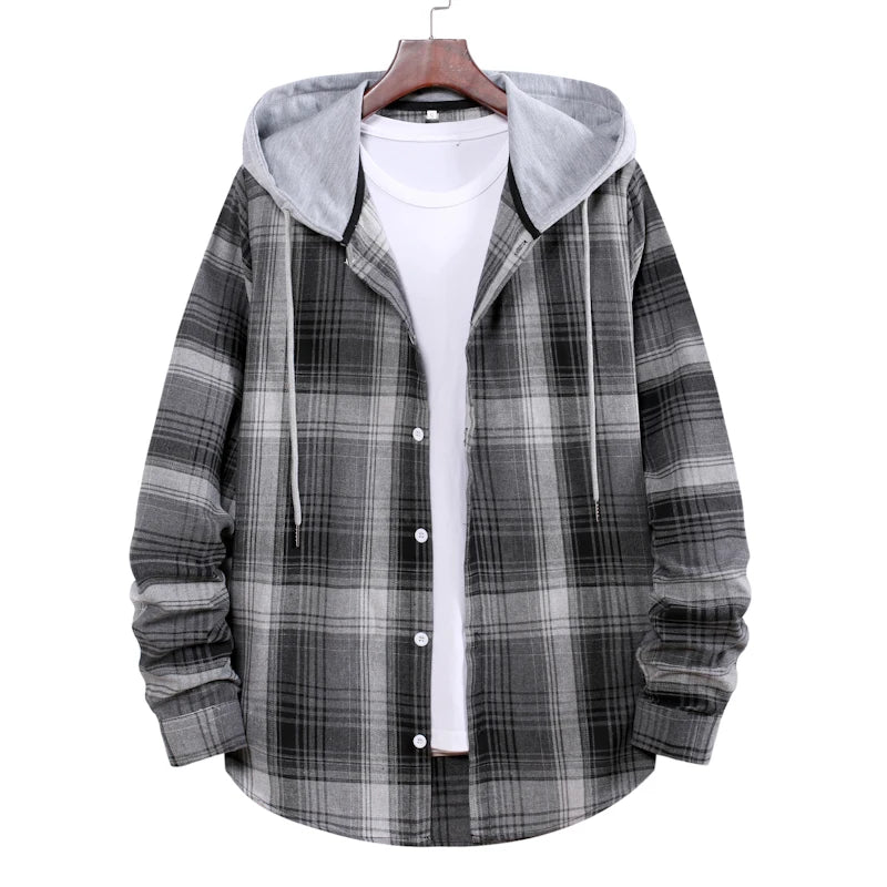 Chemise à Carreaux à Capuche pour Homme – Style Décontracté & Urbain – Manches Longues🚚 Livraison rapide en 8 à 12 jours ouvrés depuis la France FelizShop