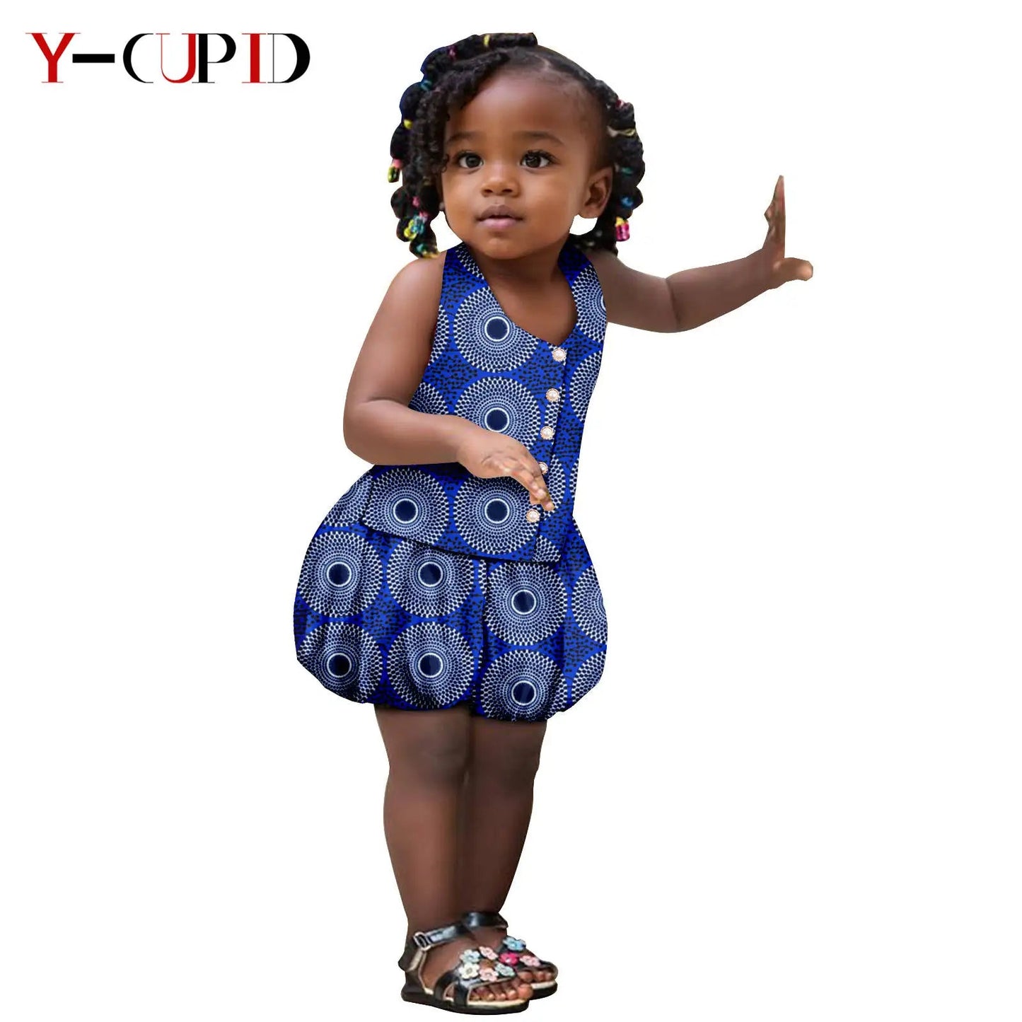 Ensemble Africain Bébé Fille – Top & Short FelizShop