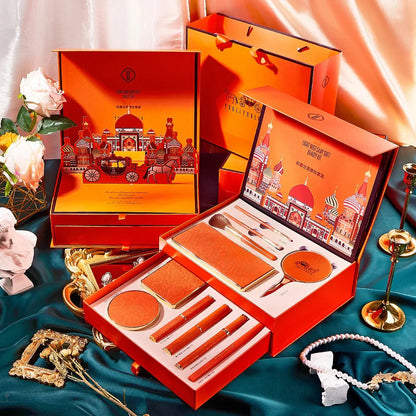 Coffret Maquillage Noël – Set Cadeau Beauté Complet | BB Cream, Rouge à Lèvres, Fards, Eyeliner, Crayon Sourcils🚚 Livraison rapide FelizShop
