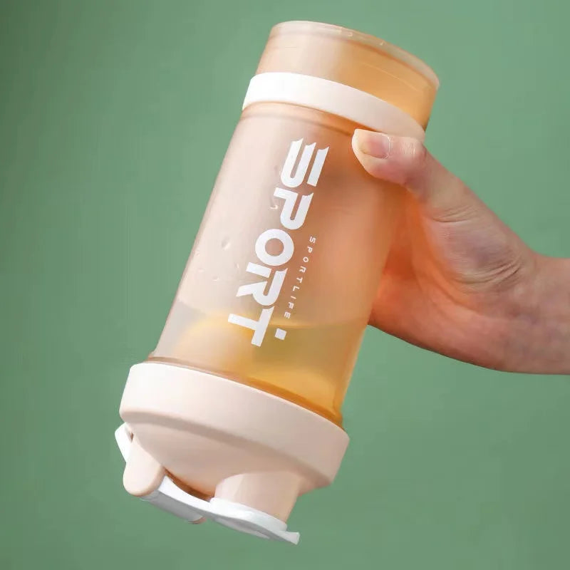 Gourde de sport 500 ml à 3 compartiments — Shaker à protéines, bouteille portable pour extérieur et voyage, anti-fuite, plastique sans BPA
🚚 Livraison rapide en 8 à 12 jours ouvrés depuis la France FelizShop