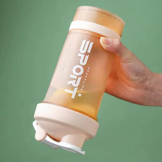 Gourde de sport 500 ml à 3 compartiments — Shaker à protéines, bouteille portable pour extérieur et voyage, anti-fuite, plastique sans BPA
🚚 Livraison rapide en 8 à 12 jours ouvrés depuis la France FelizShop