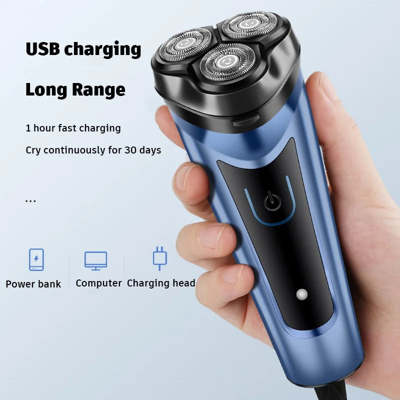 Rasoir Électrique Homme – USB Rechargeable & Étanche | Puissant & Précis🚚 Livraison rapide en 8 à 12 jours ouvrés depuis la France FelizShop
