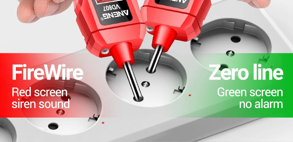 ANENG VD807 – Stylo testeur électrique intelligent à induction, capteur NCV sans contact, détecteur de tension AC 12–300V, fréquence 50/60Hz. Outil portable de détection de fils électriques.🚚Livraison gratuite ra FelizShop