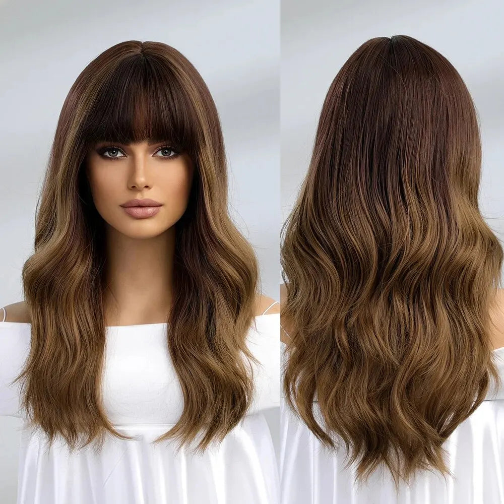 Perruque Synthétique Mi-Longue Ondulée – Ombré Noir/Blond avec Frange | Style Féminin Chic pour Usage Quotidien
🚚Livraison gratuite rapide et sécurisé FR FelizShop