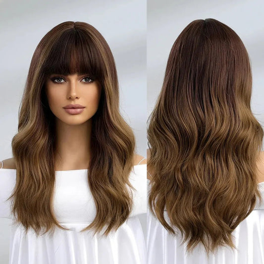 Perruque Synthétique Mi-Longue Ondulée – Ombré Noir/Blond avec Frange | Style Féminin Chic pour Usage Quotidien
🚚Livraison gratuite rapide et sécurisé FR FelizShop