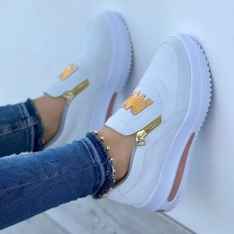 Chaussures à Semelle Épaisse pour Femme – Mocassins Mode Décontractés à Enfiler, Sneakers Tendance pour Ville, Loafers Sport Style Tennis🚚 Livraison rapide en 8 à 12 jours ouvrés depuis la France FelizShop