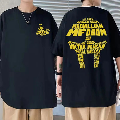 T-shirt Graphique MF DOOM x Madlib – Impression Double Face – Unisexe, Style Streetwear🚚 Livraison rapide en 8 à 12 jours ouvrés depuis la France FelizShop