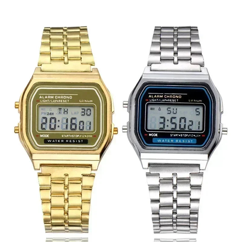 Montre Digitale LED 2025 – Sport & Waterproof – Unisexe, Style Moderne & Finition Dorée🚚 Livraison rapide en 8 à 12 jours ouvrés depuis la France FelizShop