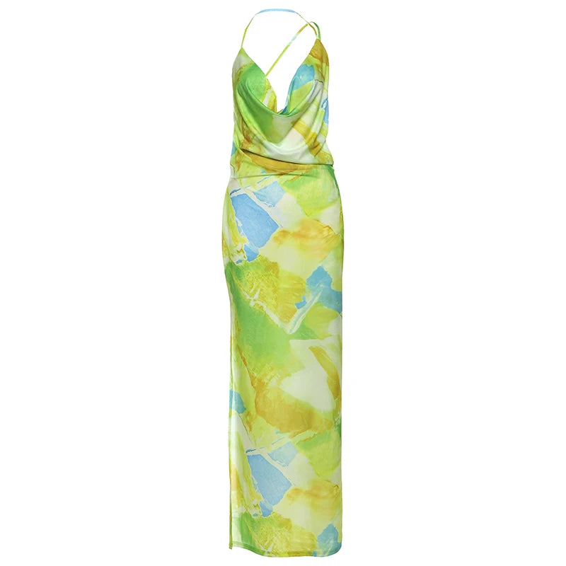 Weird Puss Sexy Swing Collar Women Dress Thin Coquette Y2K Colorful Print Side Split Backless Midnight Clubwear Skinny Bodycon 
🚚Livraison gratuite sécurisé et rapide FR FelizShop