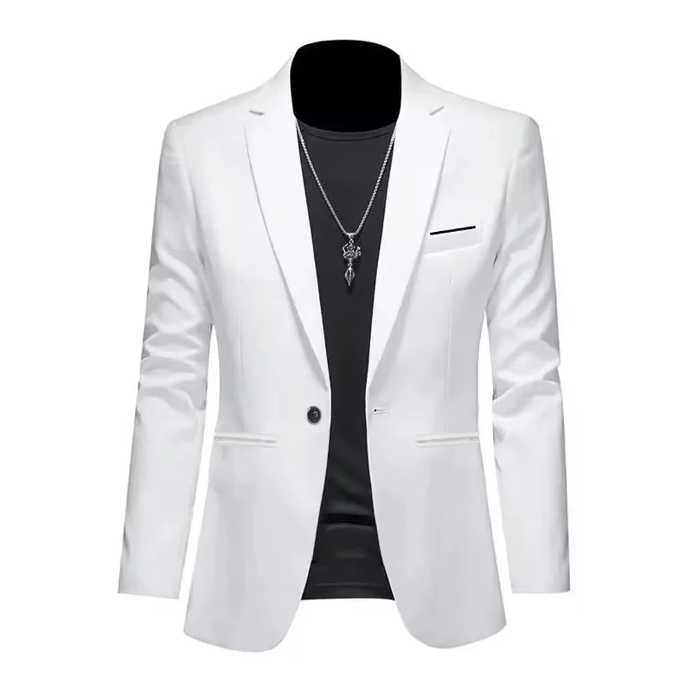 Veste de Costume Homme Tendance – Coupe Slim & Décontractée | Non Froissable, Bouton Unique🚚 Livraison rapide en 8 à 12 jours ouvrés depuis la France FelizShop