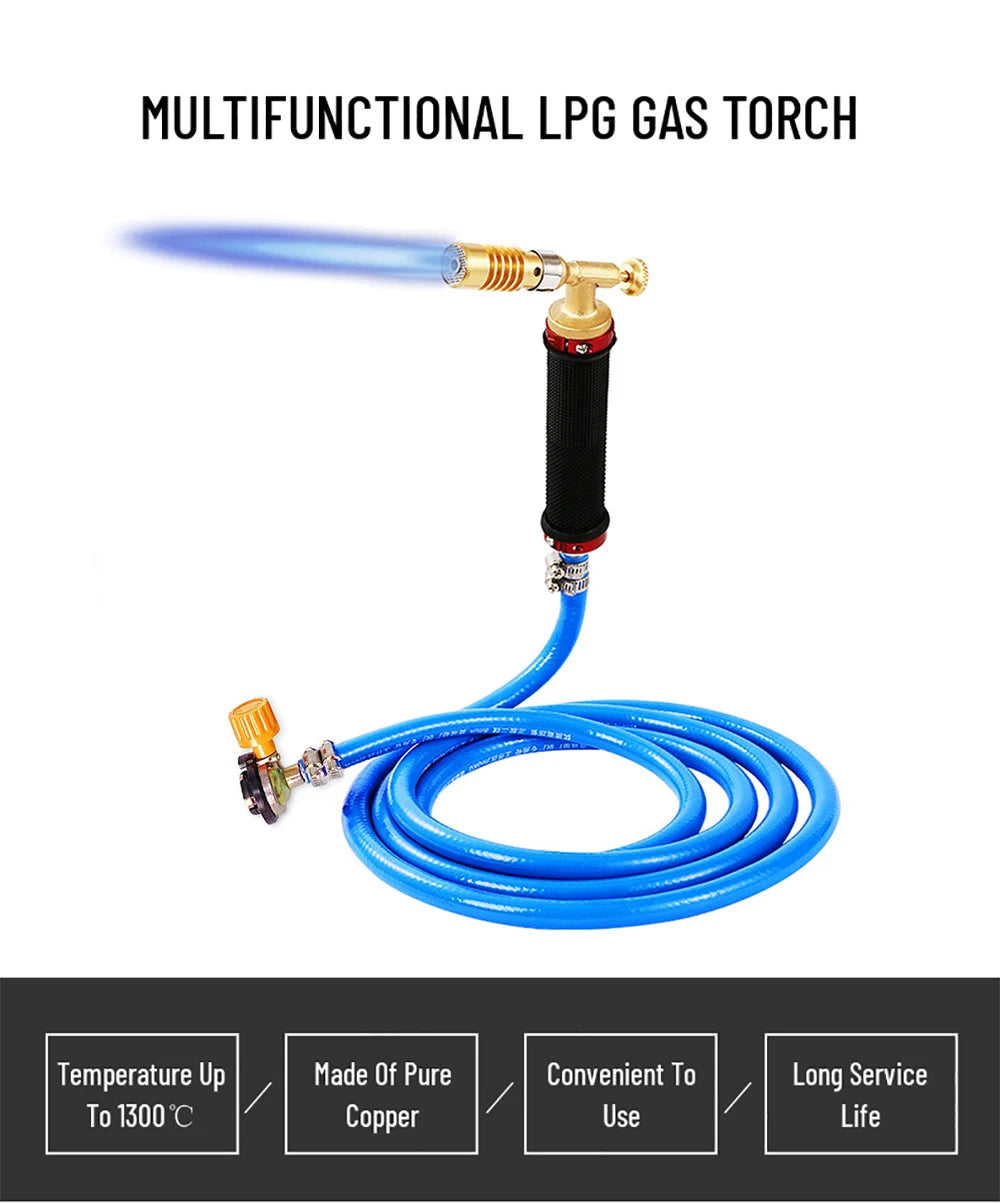 Chalumeau à gaz butane professionnel avec tuyau – Soudage et brasage FelizShop