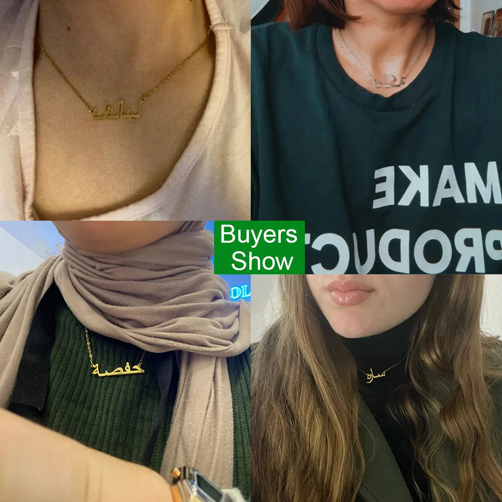 Collier Personnalisé avec Prénom en Arabe – Acier Inoxydable – Cadeau Unique & Élégant 🚚 Livraison rapide en 8 à 12 jours ouvrés depuis la France FelizShop