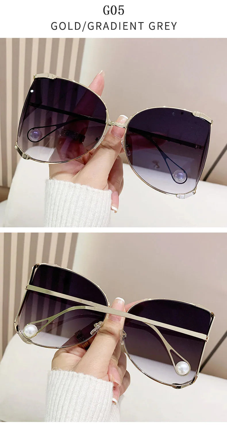 sunglasses Women 2024 Vacation Luxury Oversized Fashion Glasses Sunscreen Luxe Femme Lentes De Sol Mujer Lunette Soleil Femme 🚚 Livraison rapide en 8 à 12 jours ouvrés depuis la France FelizShop
