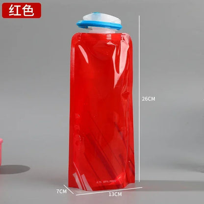 Gourde souple pliable portable 700 ml — Sac d’eau réutilisable pour activités outdoor — Avec mousqueton 🚚 Livraison rapide en 8 à 12 jours ouvrés depuis la France FelizShop