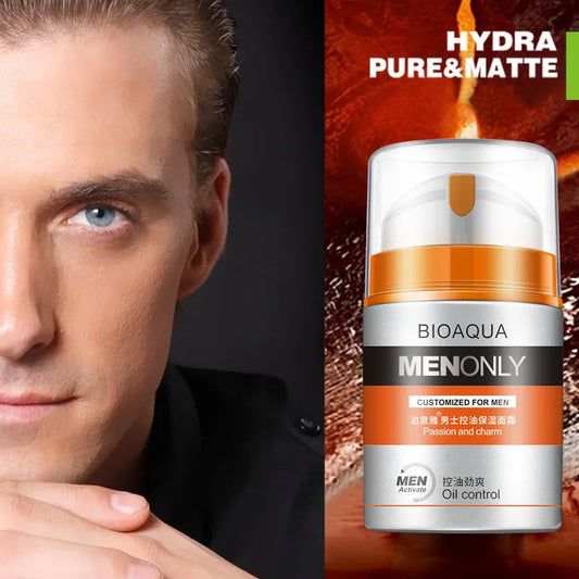 BIOAQUA Crème Hydratante Homme – Soin Visage Jour 50g | Anti-brillance, Raffermissante & Hydratation Intense🚚 Livraison rapide en France FelizShop
