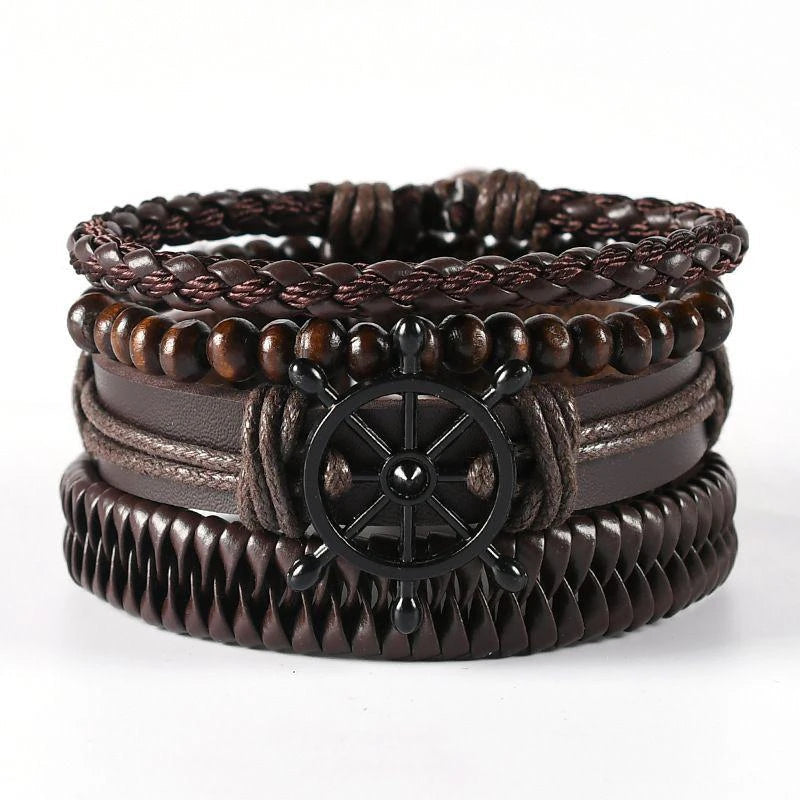 06 2024 Leather Braided Bracelet For Men 🚚 Livraison rapide en 8 à 12 jours ouvrés depuis la France FelizShop