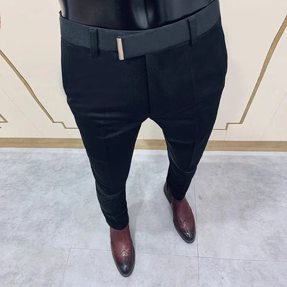 Pantalon Homme Slim Style Coréen – Mode Streetwear, Cheville Découverte🚚 Livraison rapide en 8 à 12 jours ouvrés depuis la France FelizShop