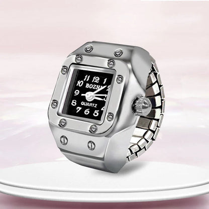 Bague Montre Rétro Punk – Anneau Quartz Vintage avec Chiffres Romains FelizShop