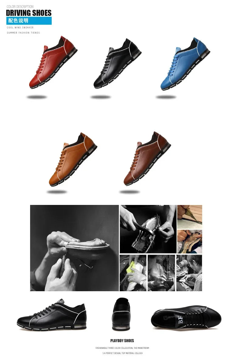 Chaussures casual pour homme — Nouveau style britannique élégant — Chaussures plates confortables et résistantes, pour toutes saisons, banquets ou usage quotidien🚚 Livraison rapide en 8 à 12 jours ouvrés depuis la FelizShop