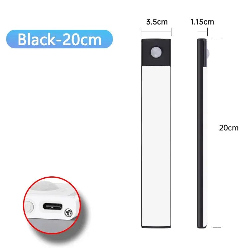 LED Cabinet Light USB Type-C Rechargeable Motion Sensor Led Lamp for Kitchen Wardrobe Cabinet Lighting 20cm/30cm/40cm/50cm/60cm 🚚 Livraison rapide en 8 à 12 jours ouvrés depuis la France FelizShop