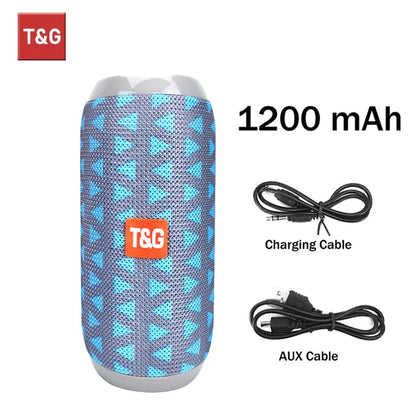 Enceinte Bluetooth Portable T&G TG117 – Haut-parleur Étanche TWS, Son Stéréo Surround, Support Carte TF et Radio FM, Idéal pour l’Extérieur 🚚 Livraison rapide en 8 à 12 jours ouvrés depuis la France ou nos entre FelizShop