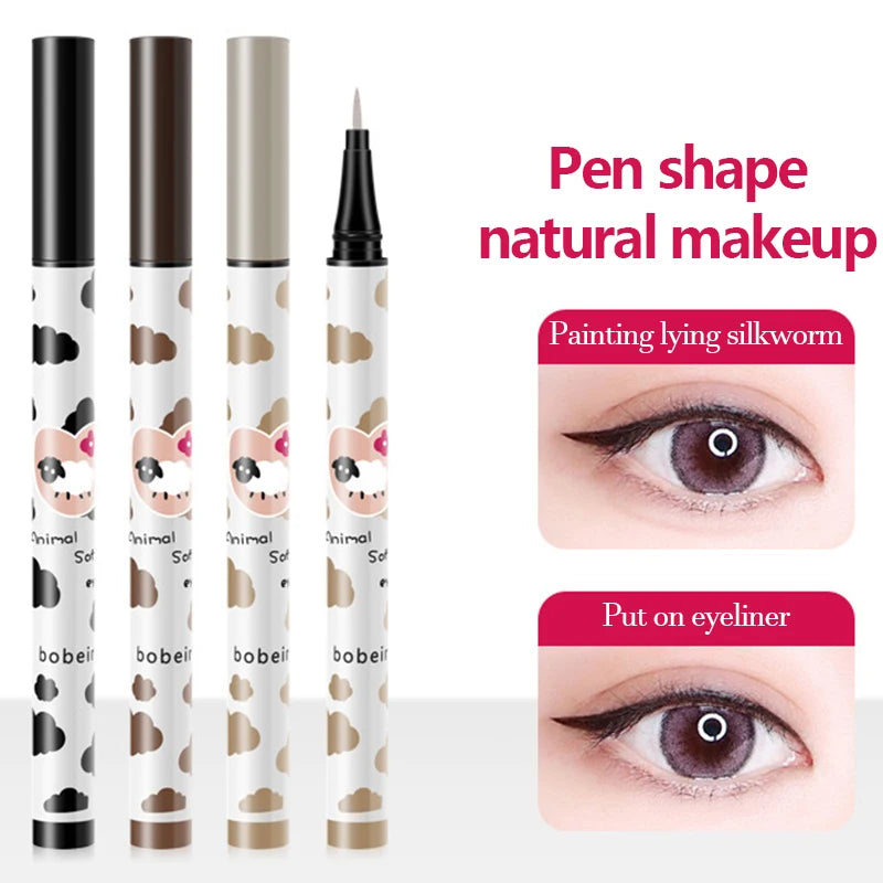 Eyeliner Liquide Waterproof – Séchage Rapide, Longue Tenue | Noir & Brun, Pointe Précise, Effet Cils de Soie🚚 Livraison rapide FelizShop
