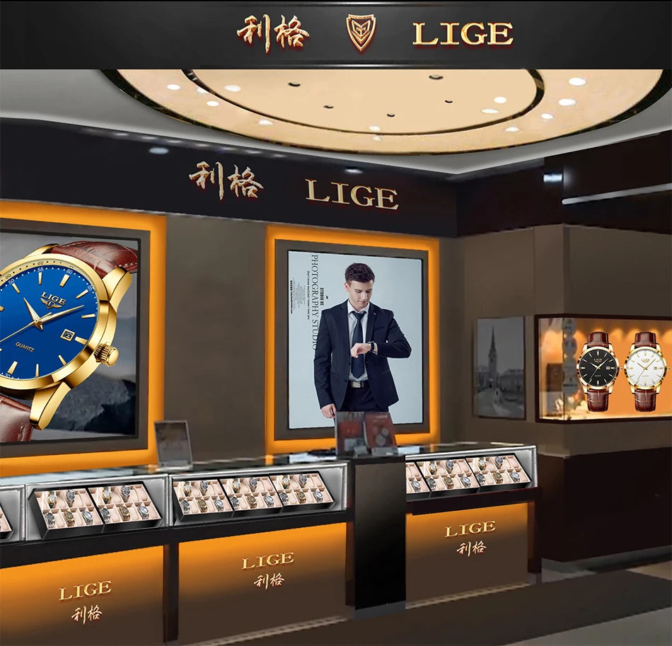 Montre Homme LIGE – Bracelet Cuir Marron – Chronographe Sport & Élégance🚚 Livraison rapide en 8 à 12 jours ouvrés depuis la France FelizShop