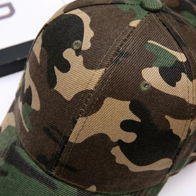 Men Women Summer Cotton Camouflage Printed Baseball Caps Sunhat Outdoor Unisex  Sports Adjustable Snapback Anti-UV Hat Visors 🚚 Livraison rapide FelizShop