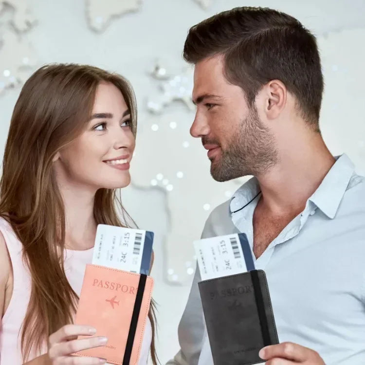 Porte-Passeport & Étui Cartes RFID – Cuir | Mixte & Sécurisé pour le Voyage🚚 Livraison rapide en 8 à 12 jours ouvrés depuis la France FelizShop