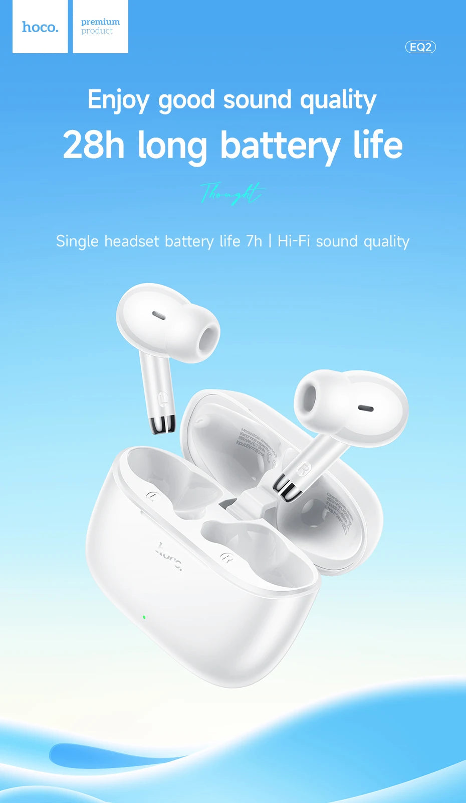 EQ2 Écouteurs Sans Fil TWS – Bluetooth, Étanches & Contrôle Tactile | Micro HD & Appels Clairs🚚 Livraison rapide en 8 à 12 jours ouvrés depuis la France FelizShop