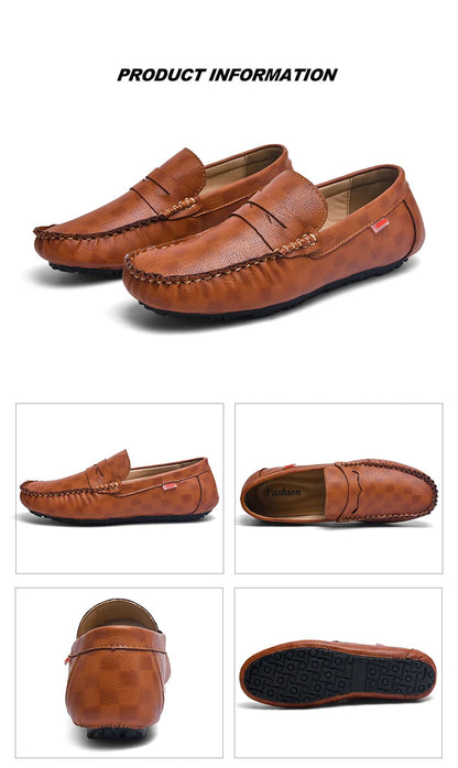 Mocassins Homme Cuir – Chaussures Décontractées à Enfiler | Loafers Style Bateau Haut de Gamme (Taille 38 à 47)🚚 Livraison rapide en 8 à 12 jours ouvrés depuis la France FelizShop