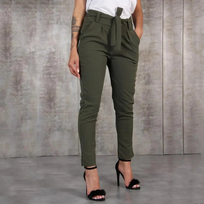 Pantalon femme 2024 – Pantalon slim décontracté en chiffon léger, taille haute, idéal pour le printemps, l’été et l’automne. Disponible en noir, kaki et vert.🚚Livraison gratuite rapide et sécurisé FR FelizShop