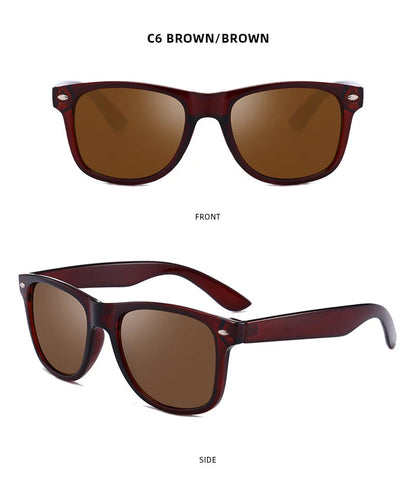 Lunettes de Soleil Rétro Polarisées – Style Carré Unisexe – Anti-Éblouissement & UV400🚚 Livraison rapide en 8 à 12 jours ouvrés depuis la France FelizShop