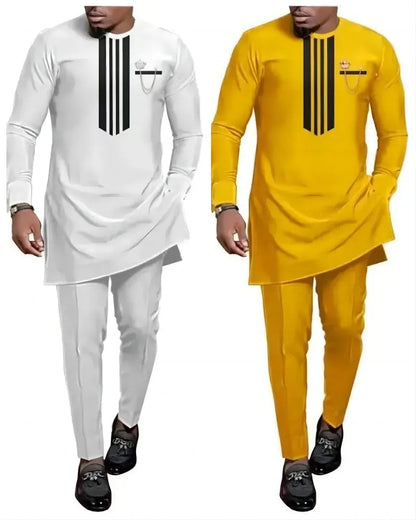 Ensemble Africain Homme Été – Chemise & Pantalon FelizShop
