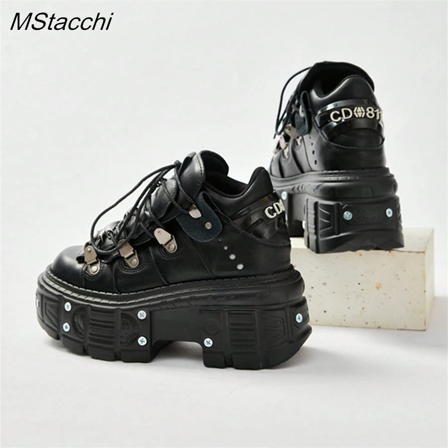 Bottines Gothiques Femme 2025 – Chaussures Noires Punk à Plateforme avec Détails Métal | Sneakers Rock Unisexes à Lacets
🚚 Livraison rapide en 8 à 12 jours ouvrés depuis la France FelizShop