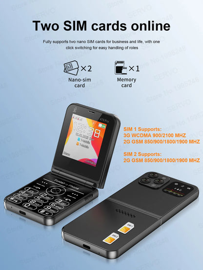 SERVO A70 PRO – Téléphone à Clapet 3G Double SIM avec Radio, Flash & Plus !
🚚Livraison gratuite rapide et sécurisé FR - FelizShop