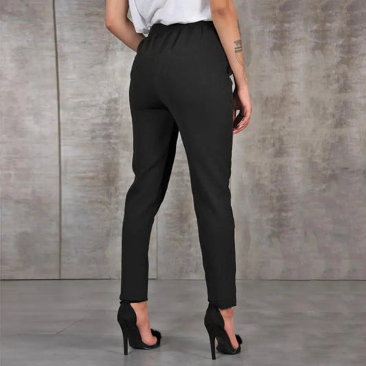 Pantalon femme 2024 – Pantalon slim décontracté en chiffon léger, taille haute, idéal pour le printemps, l’été et l’automne. Disponible en noir, kaki et vert.🚚Livraison gratuite rapide et sécurisé FR FelizShop