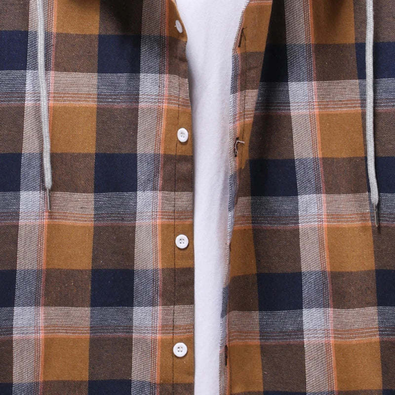 Chemise à Carreaux à Capuche pour Homme – Style Décontracté & Urbain – Manches Longues🚚 Livraison rapide en 8 à 12 jours ouvrés depuis la France FelizShop