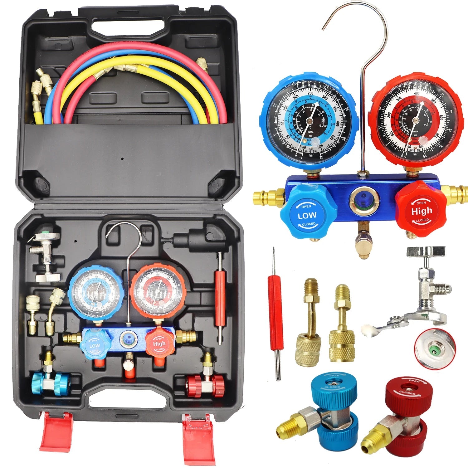 Manifold 3 Voies Climatisation – Kit Diagnostic & Recharge FelizShop