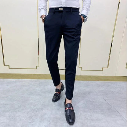 Pantalon Homme Slim Style Coréen – Mode Streetwear, Cheville Découverte🚚 Livraison rapide en 8 à 12 jours ouvrés depuis la France FelizShop