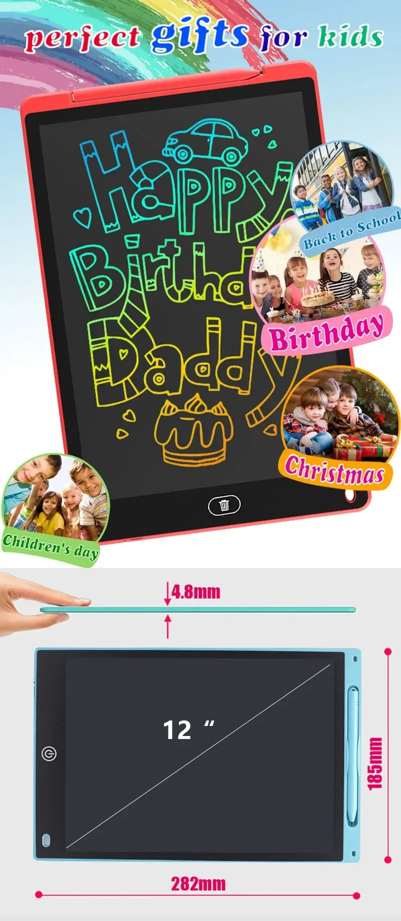 Tablette d’Écriture LCD 12” – Ardoise Électronique de Dessin & Notes | Jouet Digital pour Enfants Créatifs
🚚Livraison gratuite rapide et sécurisé FR FelizShop