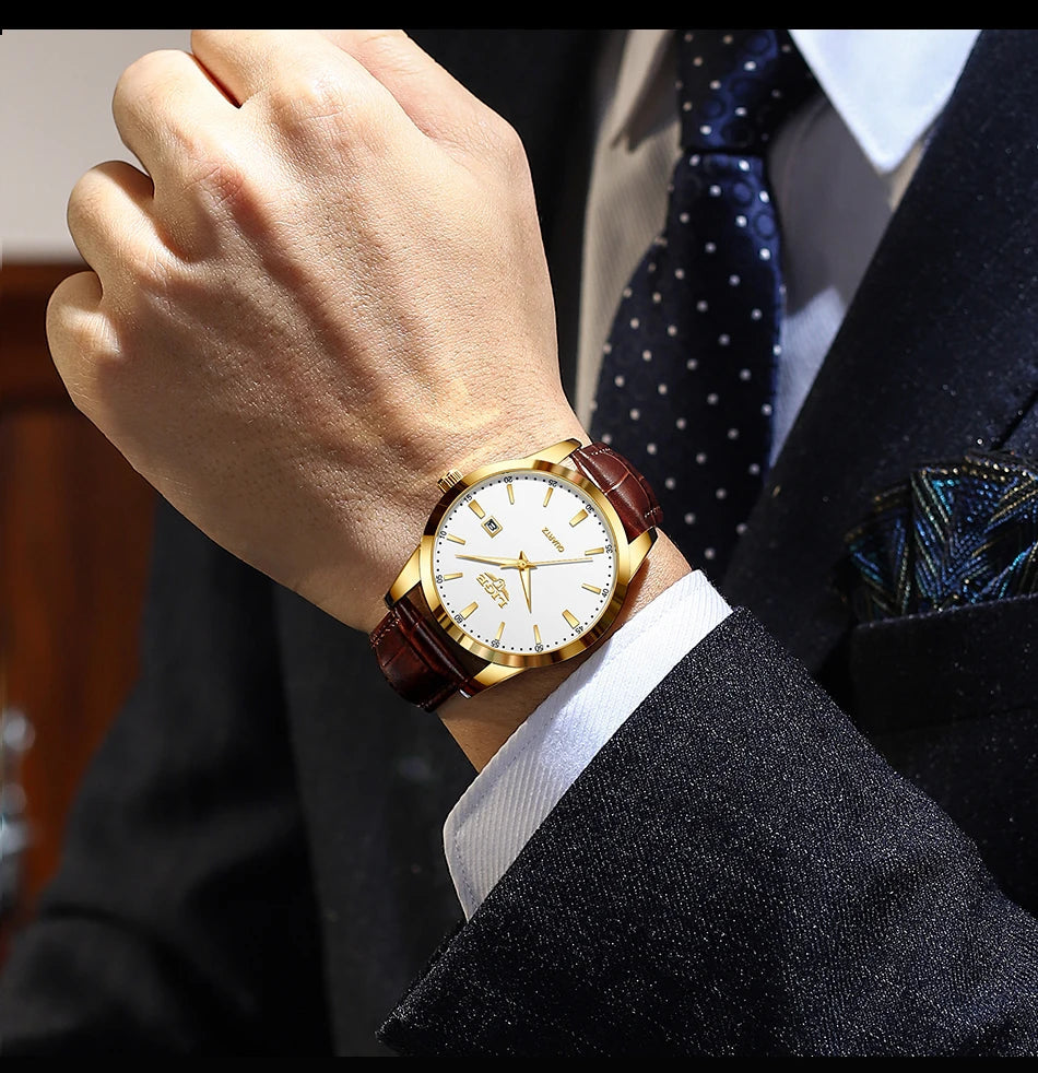 Montre Homme LIGE – Bracelet Cuir Marron – Chronographe Sport & Élégance🚚 Livraison rapide en 8 à 12 jours ouvrés depuis la France FelizShop