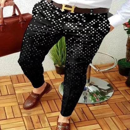 Pantalon Homme Business Décontracté | Style Rétro Imprimé | Coupe Droite Longue | Streetwear Élégant🚚Livraison rapide gratuite et sécurisée FelizShop